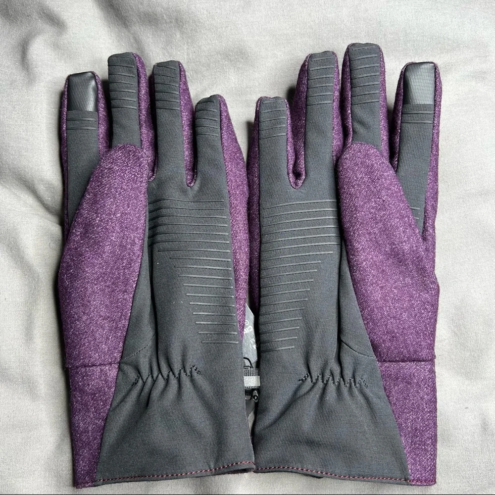 NWT Lululemon City Keeper Gloves L/XL Purple Black (HTGT) *Fleece Lined